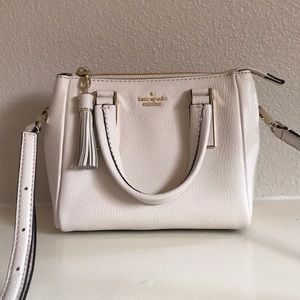 KATE SPADE white mini convertible crossbody bag